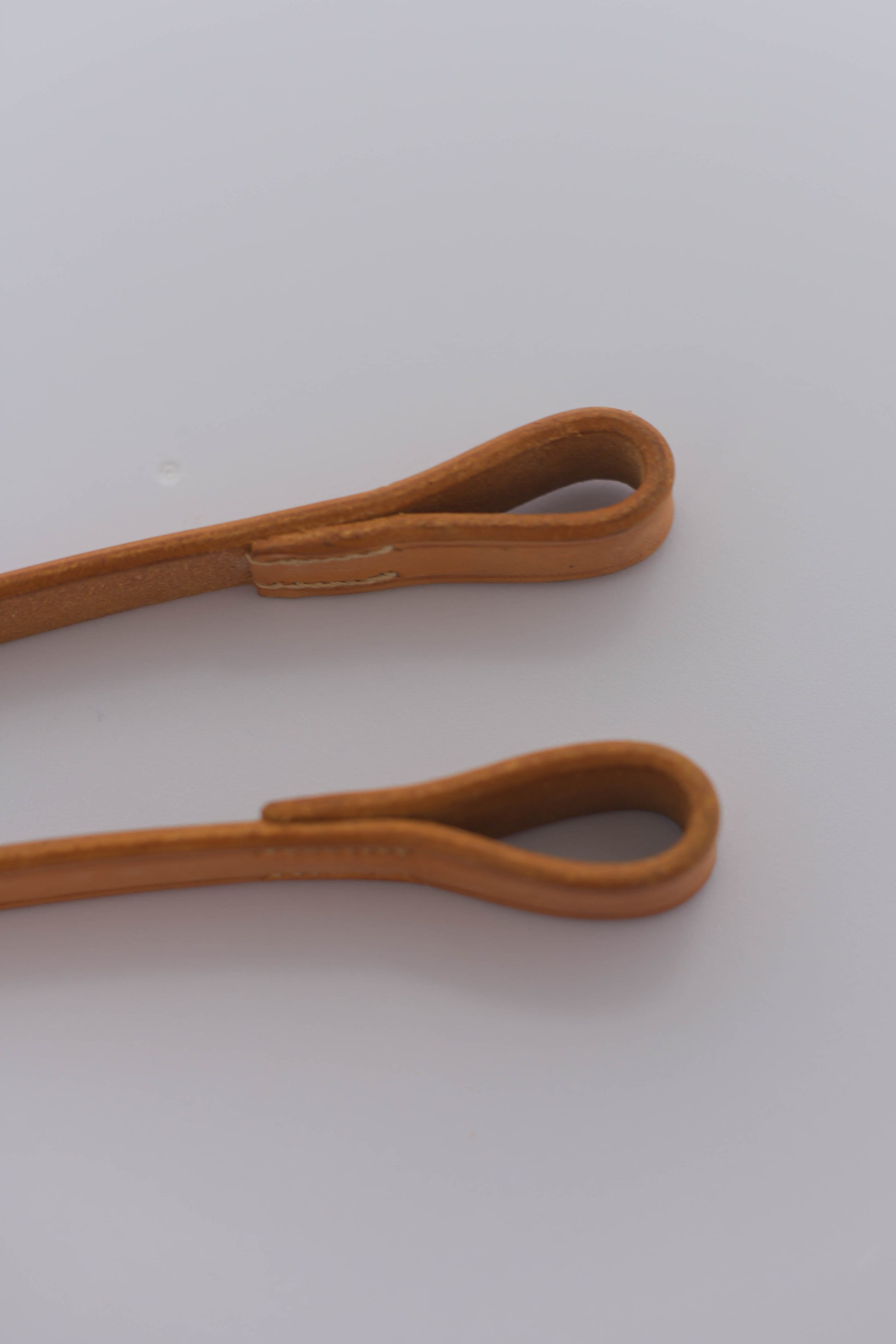 Closeup of the ends of a brow band.