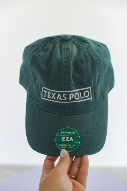 Dark green hat with large white Texas Polo logo.
