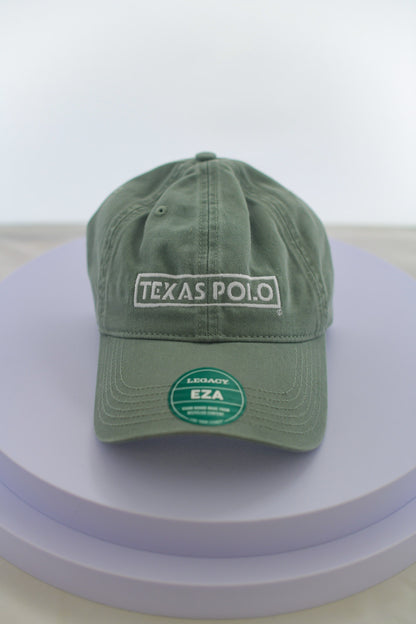 Light green hat with large white Texas Polo logo.